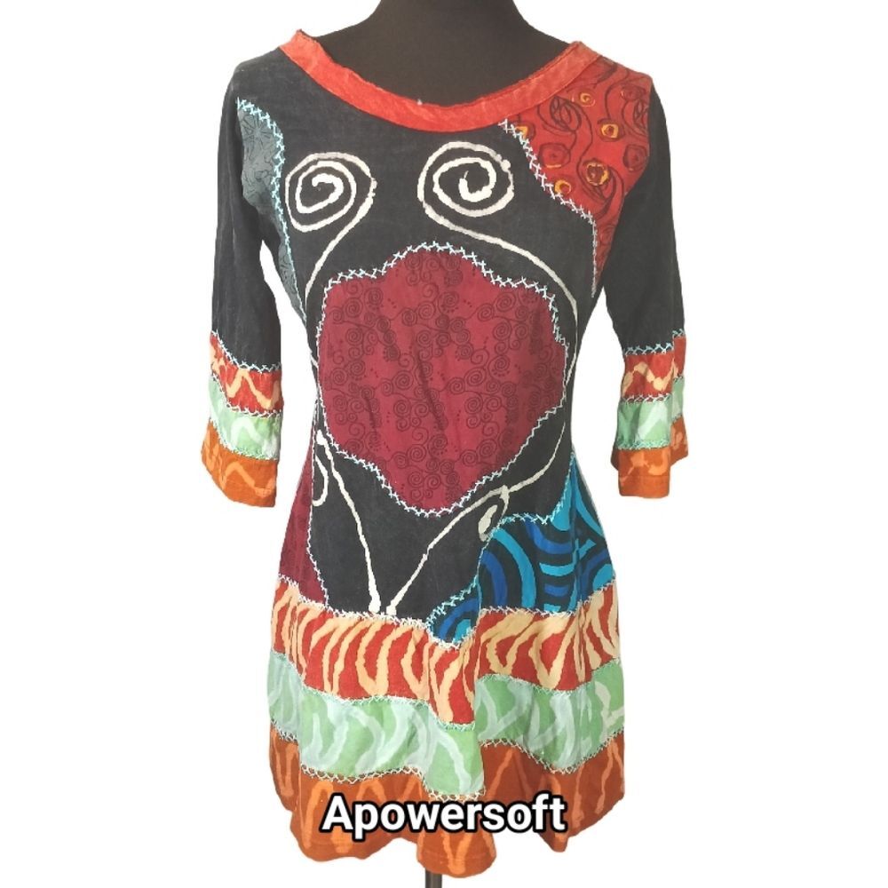 Boho Mini Dress — Rising International — Size M